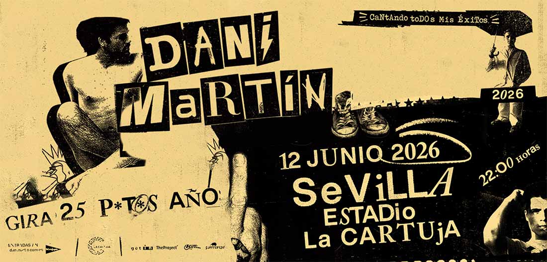 Dani Martin 12 de junio 2025 estadio de la cartuja Sevilla 25 anos