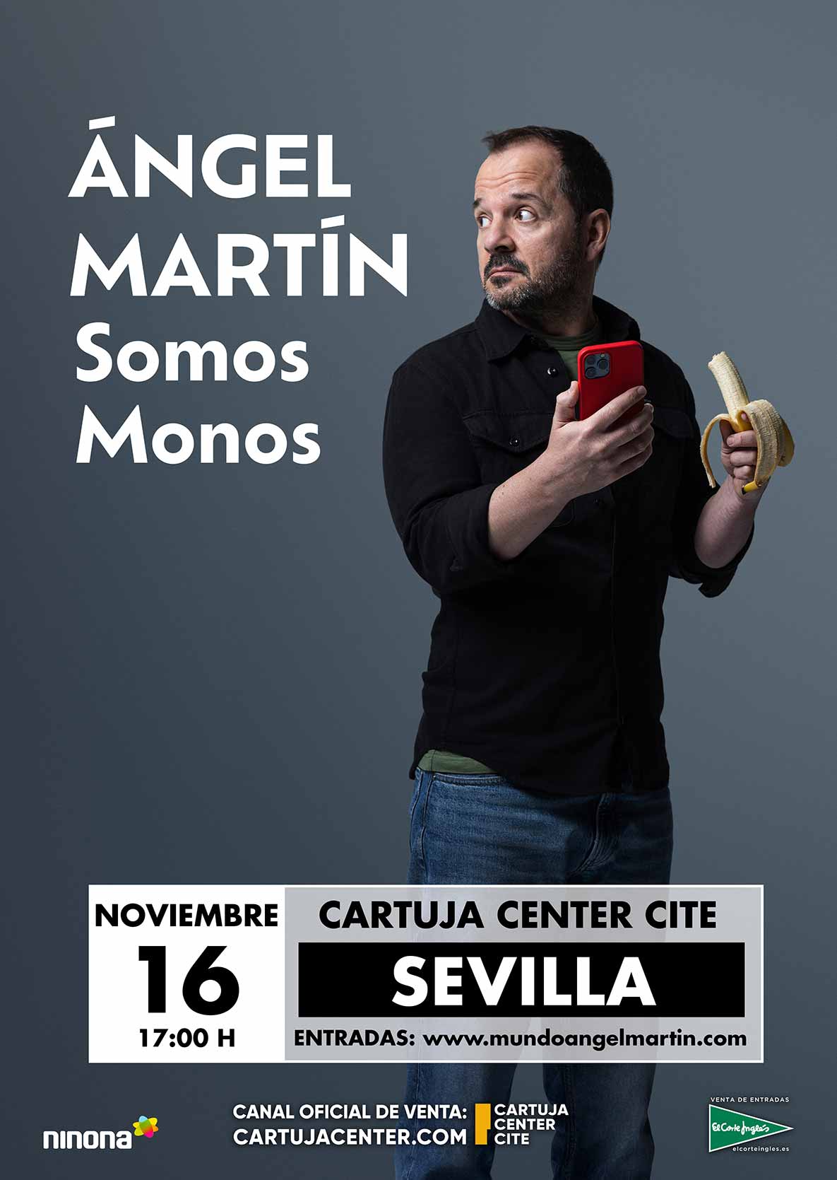 Cartel Angel Martin actua en Cartuja Center CITE el 16 de noviembre en Sevilla