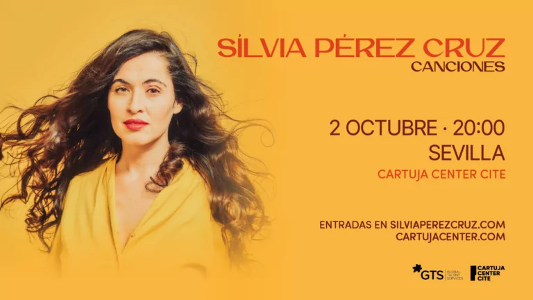 Cartel Silvia Perez Cruz en concierto con Canciones el 2 de octubre en Cartuja Center CITE en Sevilla