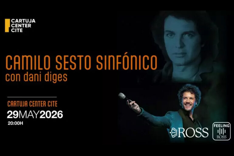 La Real Orquesta Sinfonica de Sevilla en el concierto Camilo Sesto Sinfonico con Dani Diges el 29 de mayo del 2026 en Cartuja Center CITE en Sevilla